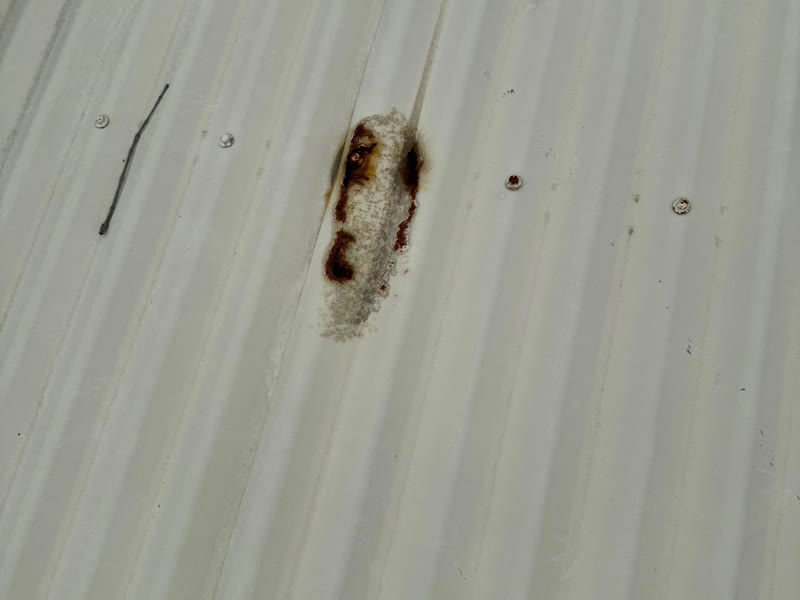 Large existing rust spot on a Colorbond roof